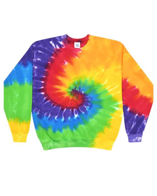 Colortone 8100 Tie-Dyed Fleece Crewneck Sweatshirt #color_Prism