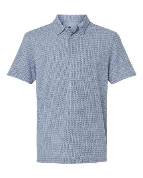 Adidas A702 Printed Blend Polo #color_Blue Dawn Melange