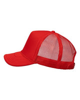 Valucap VC700 Foam Mesh-Back Trucker Cap #color_Red/ Red