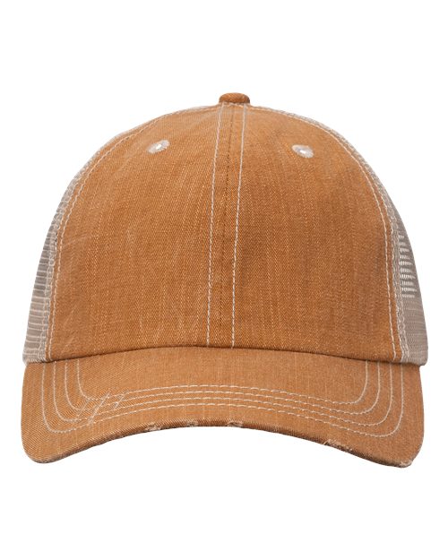 Valucap VC990 Contrast Stitch Cap #color_Olive Green/ Navy