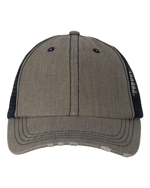 Valucap VC990 Contrast Stitch Cap #color_Golden Brown/ Khaki