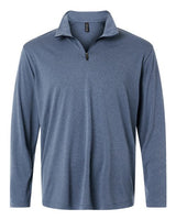 AllPro 41870 Pro-Lock Performance Quarter-Zip Pullover #color_Heather Navy