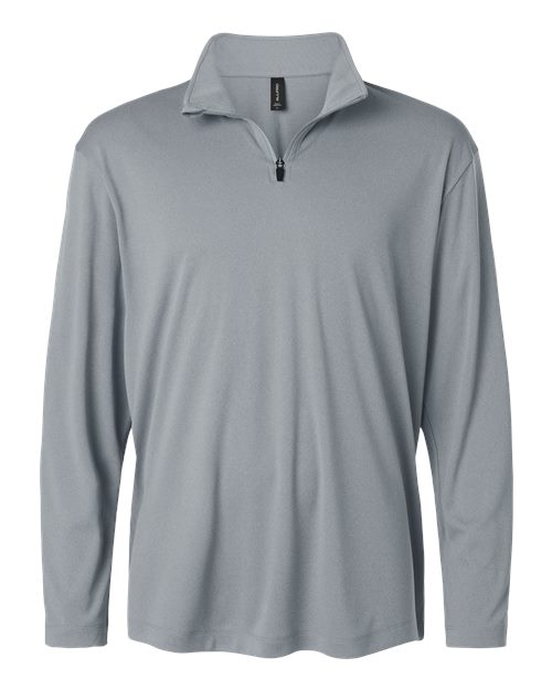 AllPro 41870 Pro-Lock Performance Quarter-Zip Pullover #color_Heather Steel