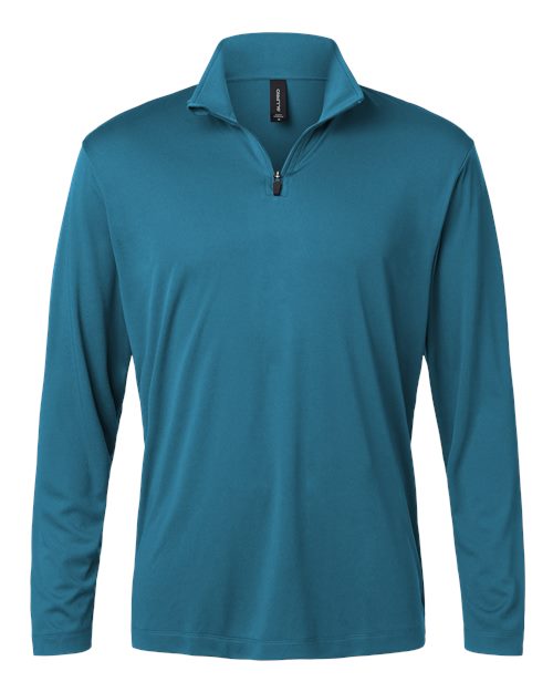 AllPro 41870 Pro-Lock Performance Quarter-Zip Pullover #color_Pacific Blue