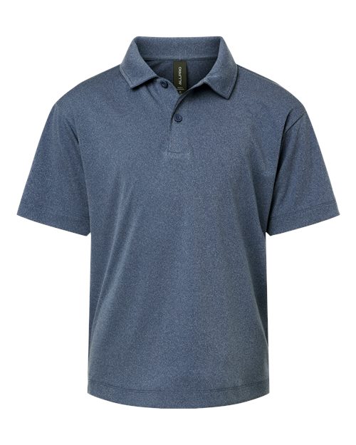 AllPro 41800Y Pro-Lock Youth Performance Polo #color_Heather Navy