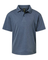 AllPro 41800Y Pro-Lock Youth Performance Polo #color_Heather Navy