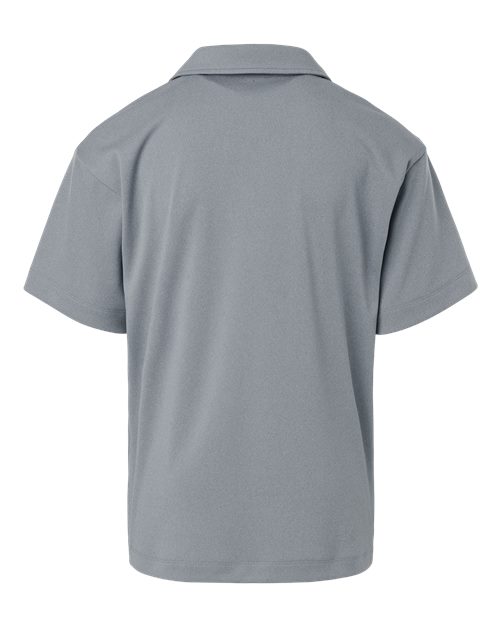 AllPro 41800Y Pro-Lock Youth Performance Polo #color_Heather Steel
