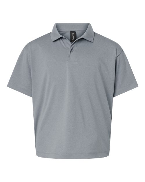 AllPro 41800Y Pro-Lock Youth Performance Polo #color_Heather Steel