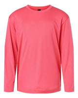 AllPro 48400Y Pro-Lock Youth Performance Long Sleeve T-Shirt #color_Bright Pink