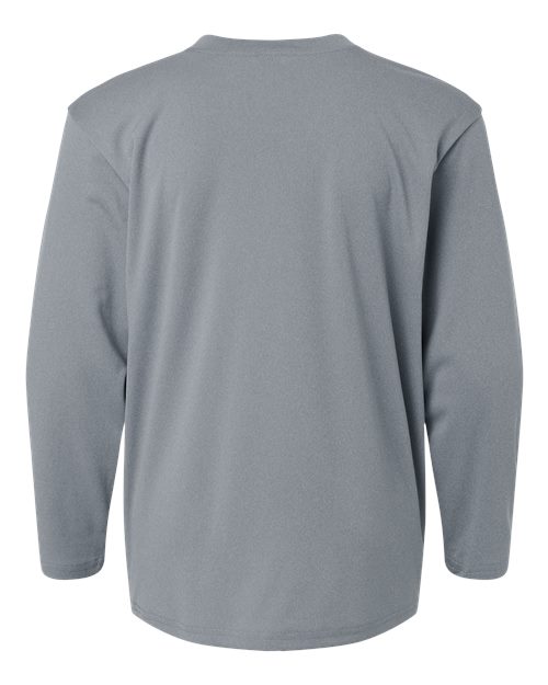 AllPro 48400Y Pro-Lock Youth Performance Long Sleeve T-Shirt #color_Heather Steel