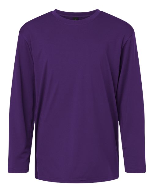 AllPro 48400Y Pro-Lock Youth Performance Long Sleeve T-Shirt #color_Purple