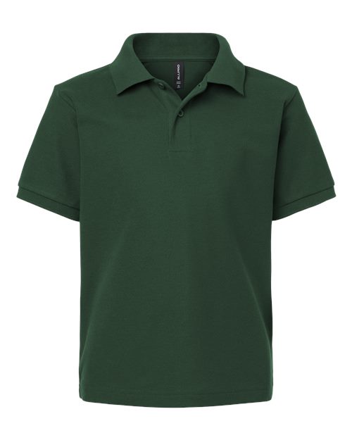 AllPro 62800Y Youth Pique Polo #color_Forest Green