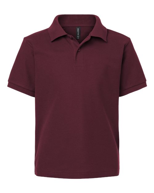 AllPro 62800Y Youth Pique Polo #color_Maroon