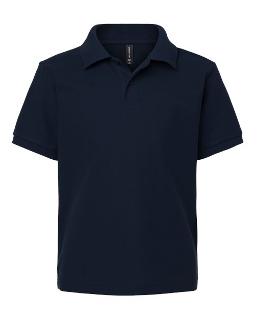 AllPro 62800Y Youth Pique Polo #color_Navy