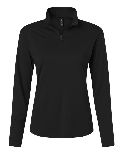 AllPro 41870L Pro-Lock Women's Performance Quarter-Zip Pullover #color_Black