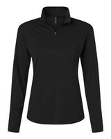 AllPro 41870L Pro-Lock Women's Performance Quarter-Zip Pullover #color_Black
