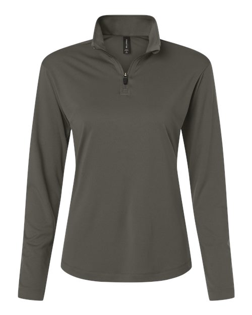 AllPro 41870L Pro-Lock Women's Performance Quarter-Zip Pullover #color_Charcoal