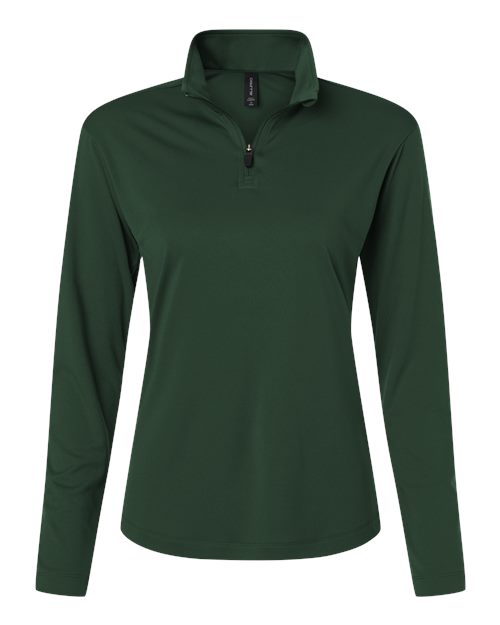 AllPro 41870L Pro-Lock Women's Performance Quarter-Zip Pullover #color_Forest Green