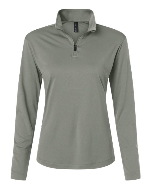 AllPro 41870L Pro-Lock Women's Performance Quarter-Zip Pullover #color_Greystone