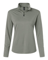 AllPro 41870L Pro-Lock Women's Performance Quarter-Zip Pullover #color_Greystone