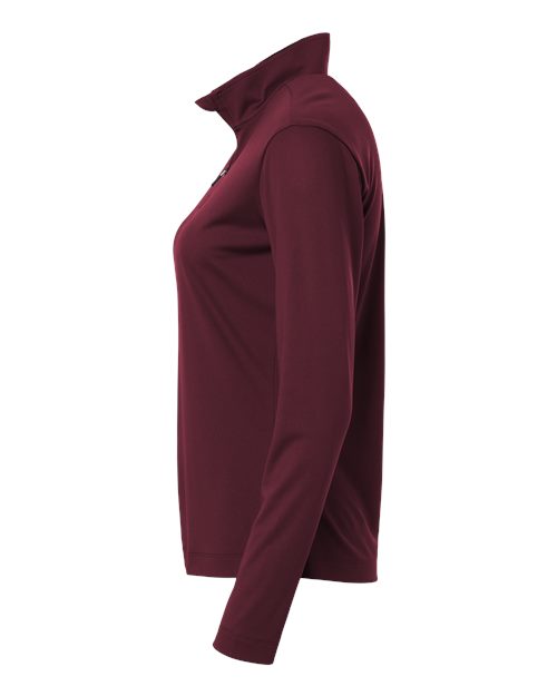 AllPro 41870L Pro-Lock Women's Performance Quarter-Zip Pullover #color_Maroon