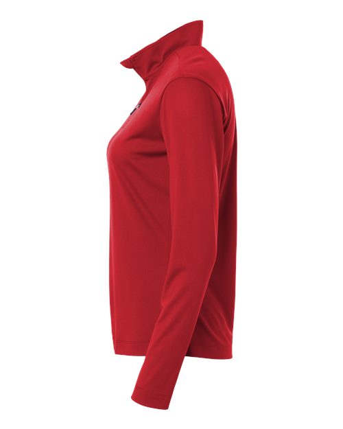 AllPro 41870L Pro-Lock Women's Performance Quarter-Zip Pullover #color_Red