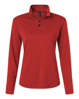 AllPro 41870L Pro-Lock Women's Performance Quarter-Zip Pullover #color_Red
