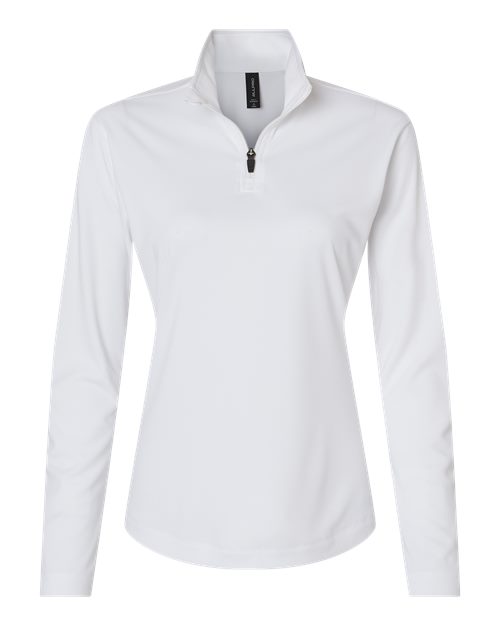 AllPro 41870L Pro-Lock Women's Performance Quarter-Zip Pullover #color_White