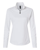 AllPro 41870L Pro-Lock Women's Performance Quarter-Zip Pullover #color_White