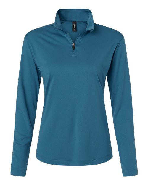 AllPro 41870L Pro-Lock Women's Performance Quarter-Zip Pullover #color_Pacific Blue
