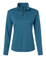 AllPro 41870L Pro-Lock Women's Performance Quarter-Zip Pullover #color_Pacific Blue