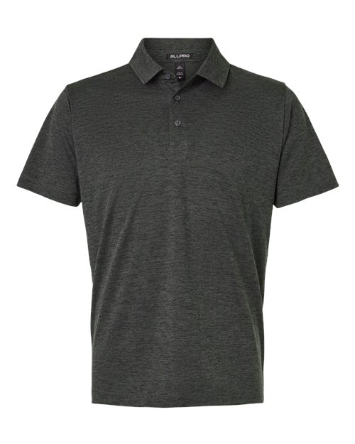 AllPro 4HM00 Performance Mélange Polo #color_Black Melange