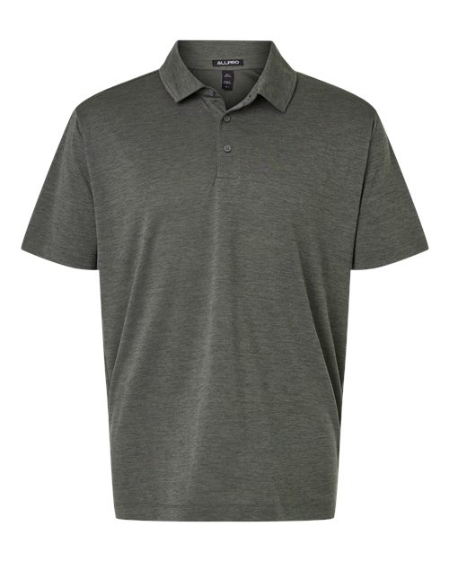 AllPro 4HM00 Performance Mélange Polo #color_Charcoal Melange