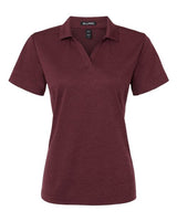 AllPro 4HM00L Women's Performance Mélange Polo #color_Maroon Melange