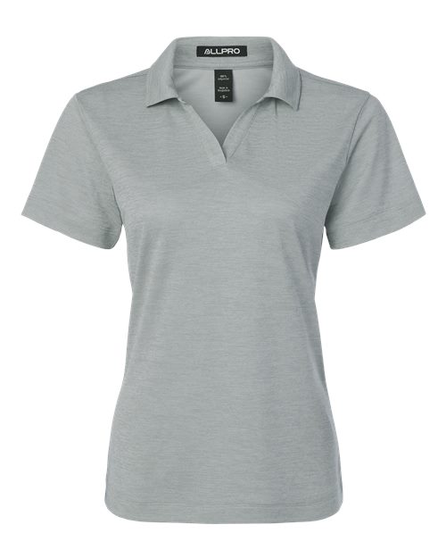 AllPro 4HM00L Women's Performance Mélange Polo #color_Silver Melange