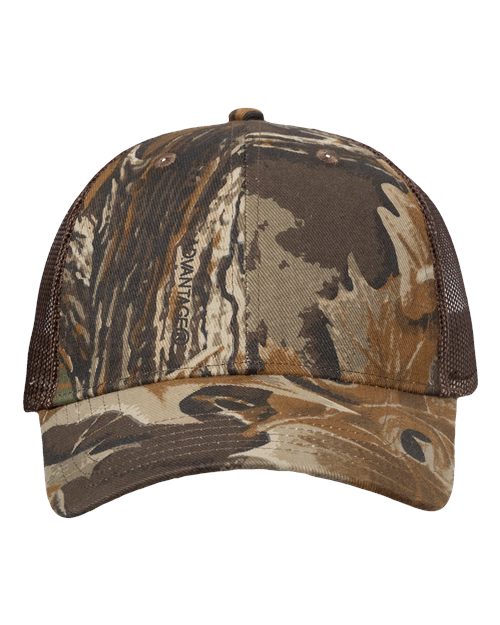Valucap VC150M Licensed Camo Mesh Cap #color_Advantage Classic/ Brown Mesh