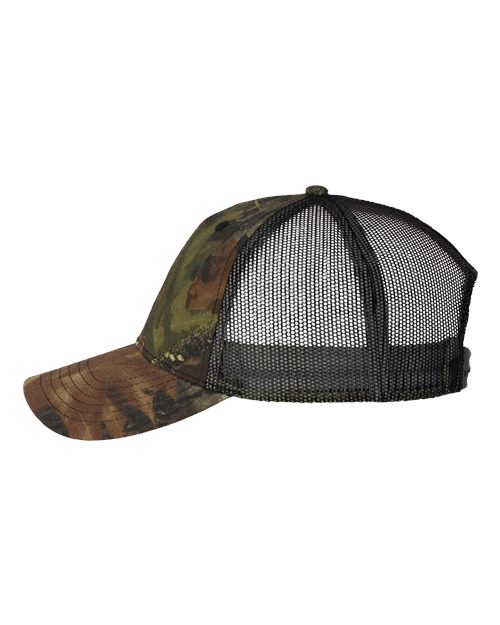 Valucap VC150M Licensed Camo Mesh Cap #color_Mossy Oak Breakup/ Black Mesh