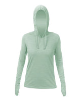ANETIK WSBRZH0 Women's Breeze Tech Hooded Long Sleeve T-Shirt #color_Olive Heathered