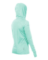 ANETIK WSBRZH0 Women's Breeze Tech Hooded Long Sleeve T-Shirt #color_Seafoam Heathered