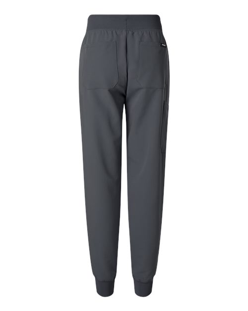 Jaanuu W20003 Women's Silex Knit-Waist Scrub Joggers #color_Carbon Grey