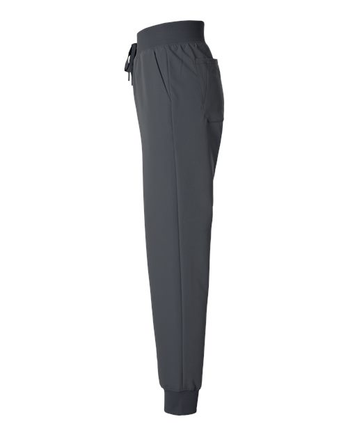 Jaanuu W20003 Women's Silex Knit-Waist Scrub Joggers #color_Carbon Grey