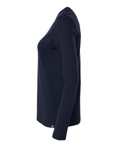 Jaanuu W30002U Women's RegenX Cotton Underscrub Long Sleeve T-Shirt #color_Midnight Navy