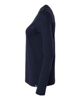Jaanuu W30002U Women's RegenX Cotton Underscrub Long Sleeve T-Shirt #color_Midnight Navy