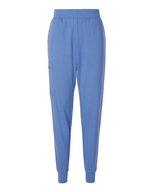 Jaanuu W40001 Women's Rubi Ultrasoft Scrub Joggers #color_Ceil Blue
