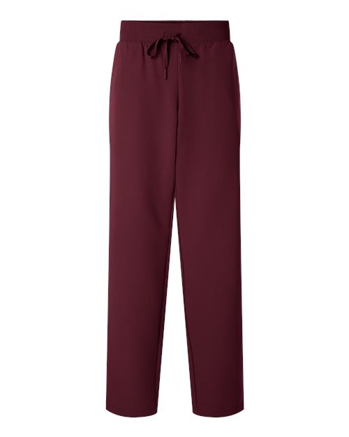 Jaanuu W20001P Women's Xenos Essential Knit-Waist Scrub Pants - Petite Sizes #color_Burgundy