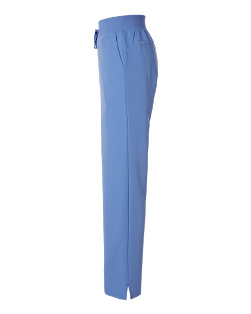 Jaanuu W20001P Women's Xenos Essential Knit-Waist Scrub Pants - Petite Sizes #color_Ceil Blue