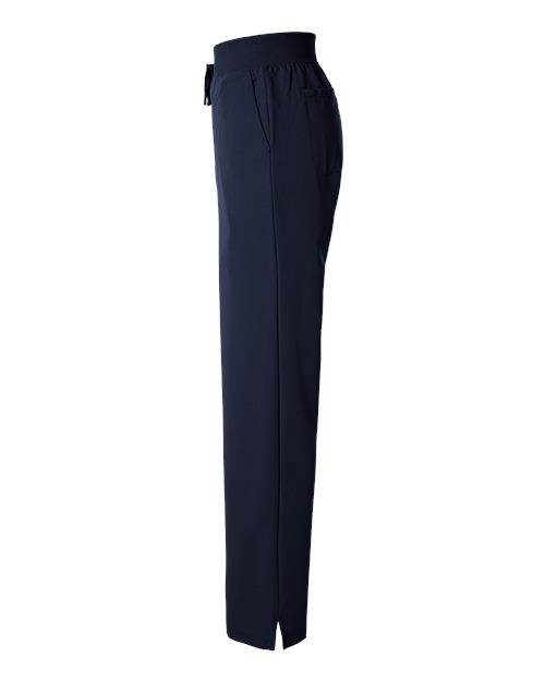 Jaanuu W20001P Women's Xenos Essential Knit-Waist Scrub Pants - Petite Sizes #color_Midnight Navy