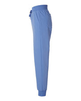 Jaanuu W20003P Women's Silex Knit-Waist Scrub Joggers - Petite Sizes #color_Ceil Blue