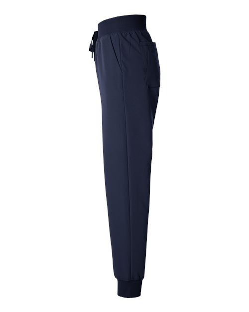 Jaanuu W20003P Women's Silex Knit-Waist Scrub Joggers - Petite Sizes #color_Midnight Navy