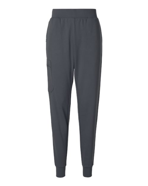 Jaanuu W40001P Women's Rubi Ultrasoft Scrub Joggers - Petite Sizes #color_Carbon Grey